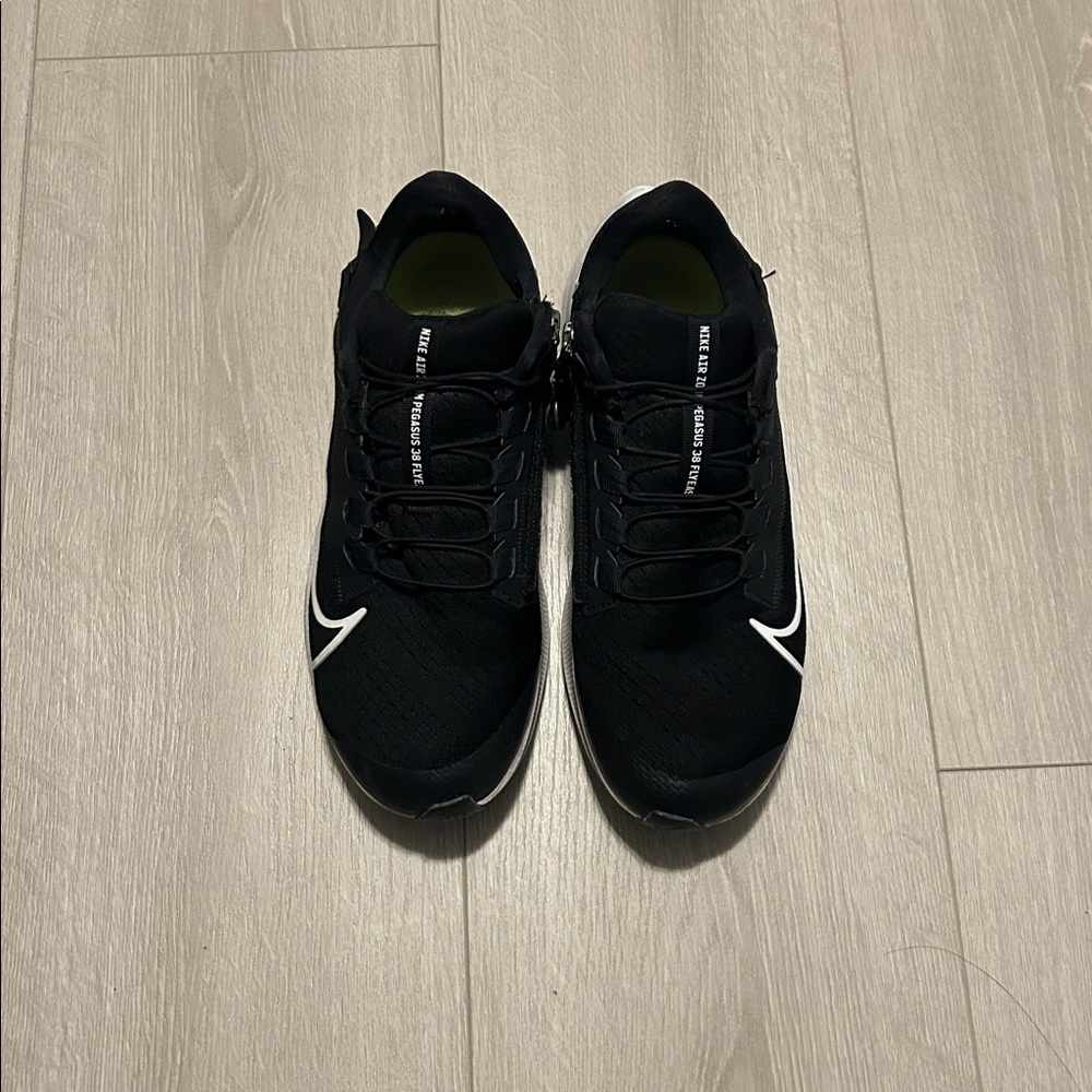 Nike Black Athletic Shoes with Lime Green Insoles
